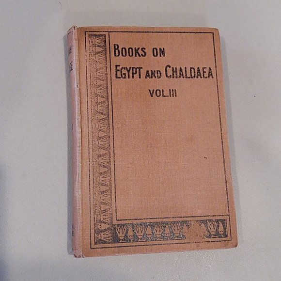 Books on Egypt and Chaldaea Vol. III. Egyptian Language (Used book)